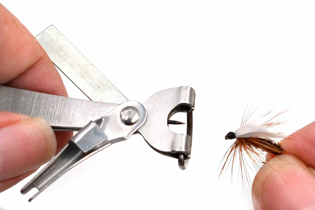 Fishing Knot Tying Tool Fast Line Clippers Tie Tippet Cutter Nipper - Silver and Black - Image 4
