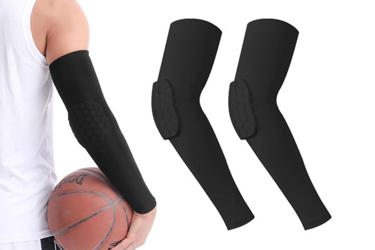 2 Pcs Tennis Elbow Compression Support Sleeve for Golfers Elbow Pain Relief Workout Weightlifting Elbow Brace with Honeycomb Lining -Light Gray / 2XL - Image 7
