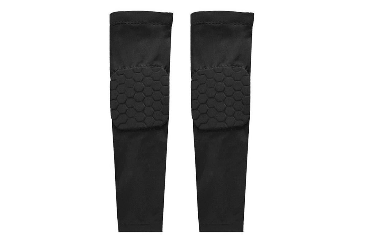 2 Pcs Tennis Elbow Compression Support Sleeve for Golfers Elbow Pain Relief Workout Weightlifting Elbow Brace with Honeycomb Lining -Black / L - Image 2