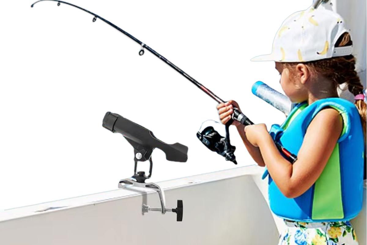 360 Degrees Rotatable Fishing Rod Holders For Boat Side Rails Fishing Accessories - Image 1