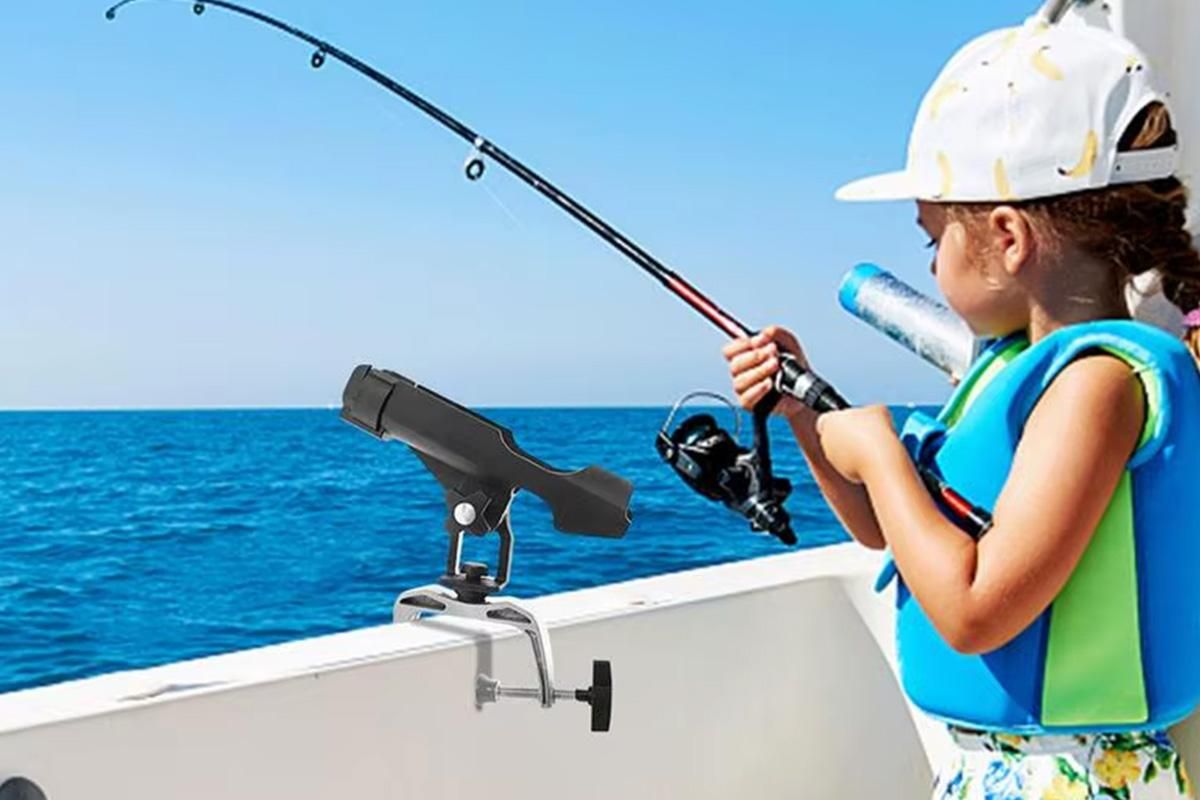 360 Degrees Rotatable Fishing Rod Holders For Boat Side Rails Fishing Accessories - Image 5