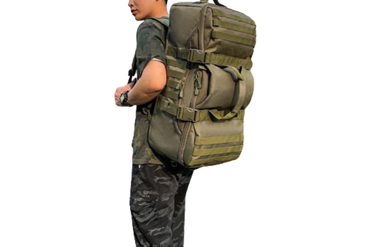 3-in-1 Duffle Bag Messenger Pack Military Tactical Backpack -Green - Image 2
