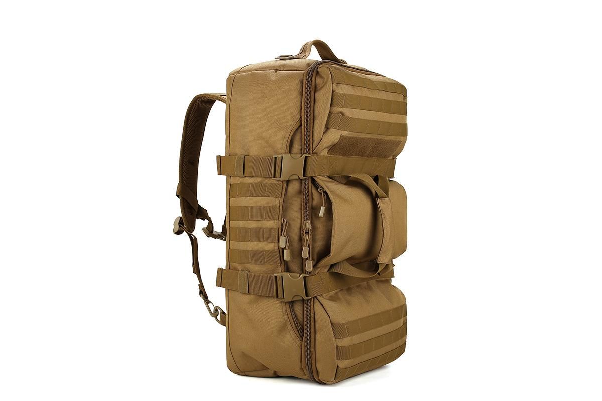 3-in-1 Duffle Bag Messenger Pack Military Tactical Backpack -Khaki - Image 5