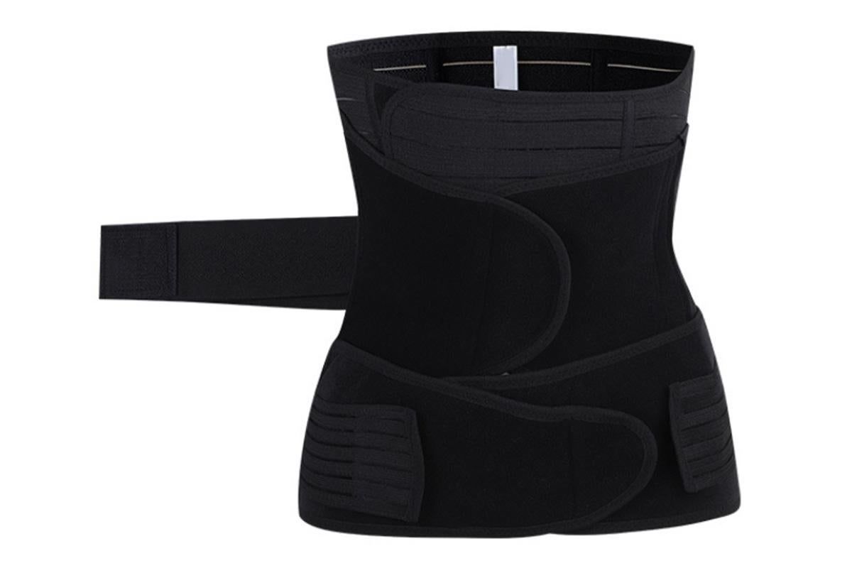 3 in 1 Postpartum Belly Band Waist Shapewear Recovery Girdle After Birth Support - Black & L - Image 7