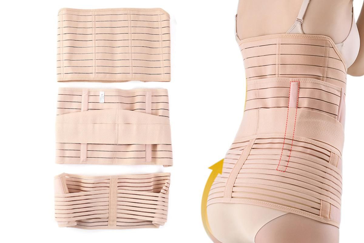 3 in 1 Postpartum Belly Band Waist Shapewear Recovery Girdle After Birth Support - Cuticolor & L - Image 3