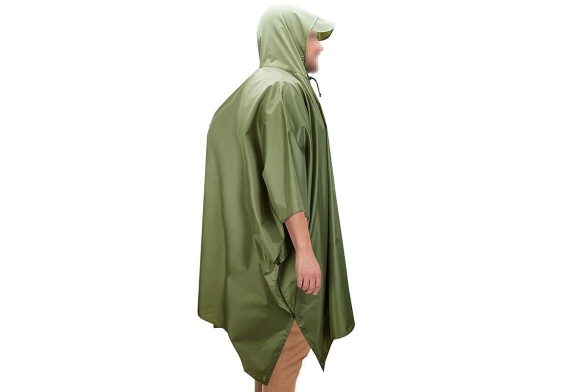 3 in 1 Portable Rain Poncho Waterproof Lightweight Emergency Raincoat with Pocket - Army Green - Image 2