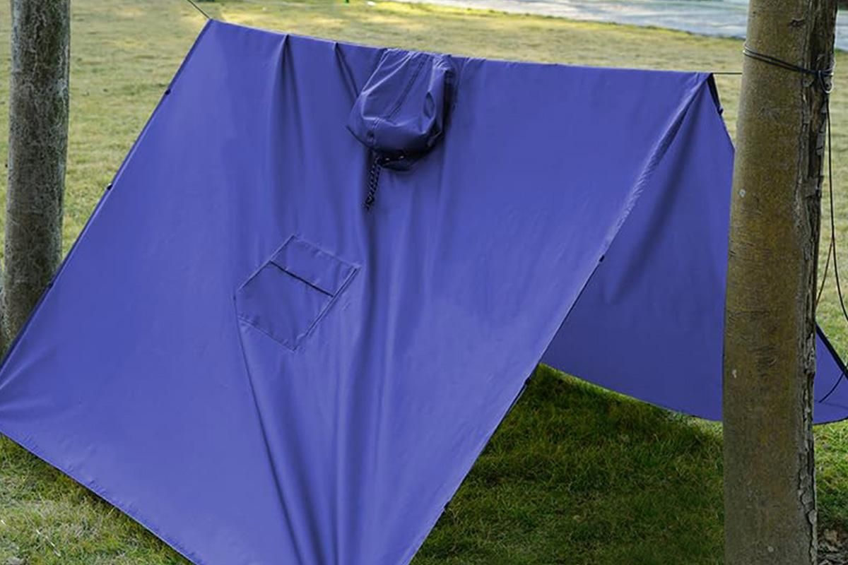 3 in 1 Portable Rain Poncho Waterproof Lightweight Emergency Raincoat with Pocket - Blue - Image 4