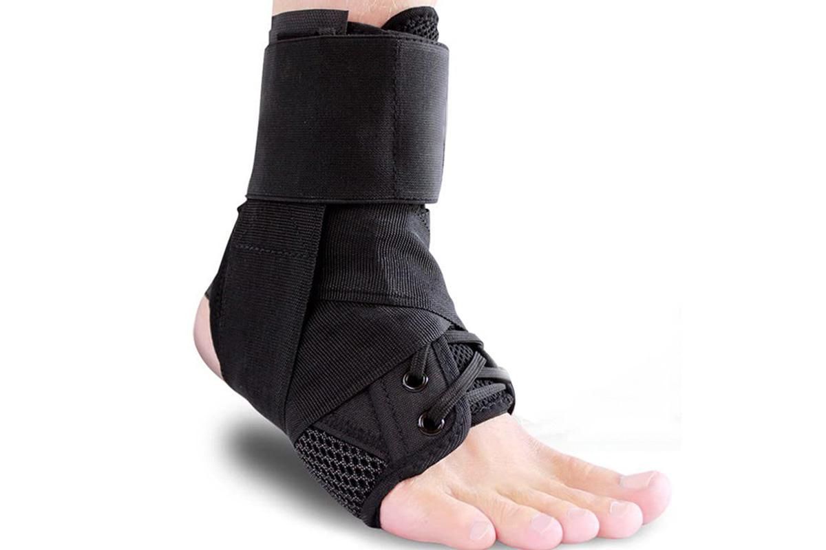 Adjustable Lace Up Ankle Brace Support for Sports Running Basketball - L - Image 7