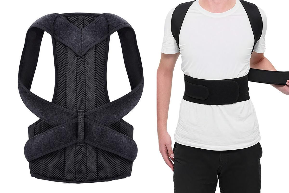 Adjustable Posture Corrector Full Back Shoulder Support Brace for Adults - XL - Image 1