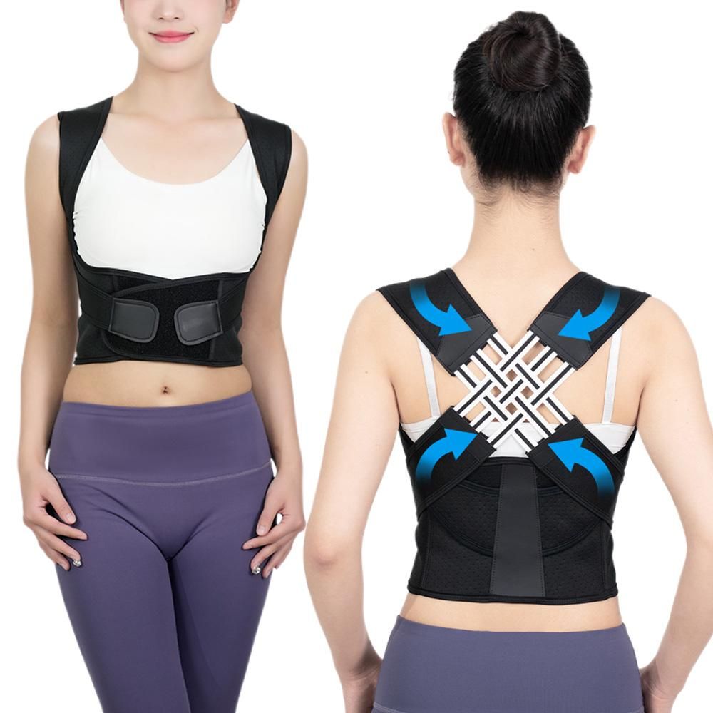 Adjustable Unisex Posture Corrector Shoulder Brace Belt Low Back Support For Women Men -Black / M - Image 7