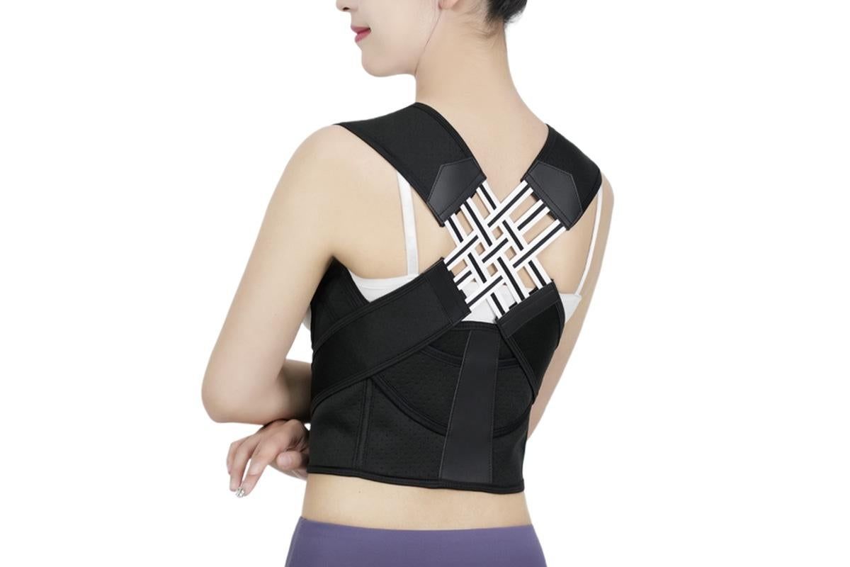 Adjustable Unisex Posture Corrector Shoulder Brace Belt Low Back Support For Women Men -Black / L - Image 6