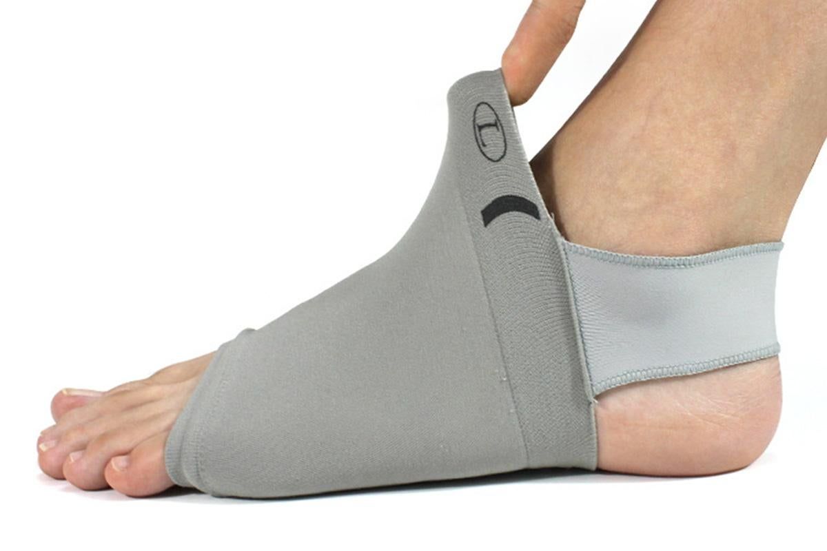 Arch Support Soft Pad Brace Sleeve Ankle Foot Wrap For Feet Flat - Grey - Image 4