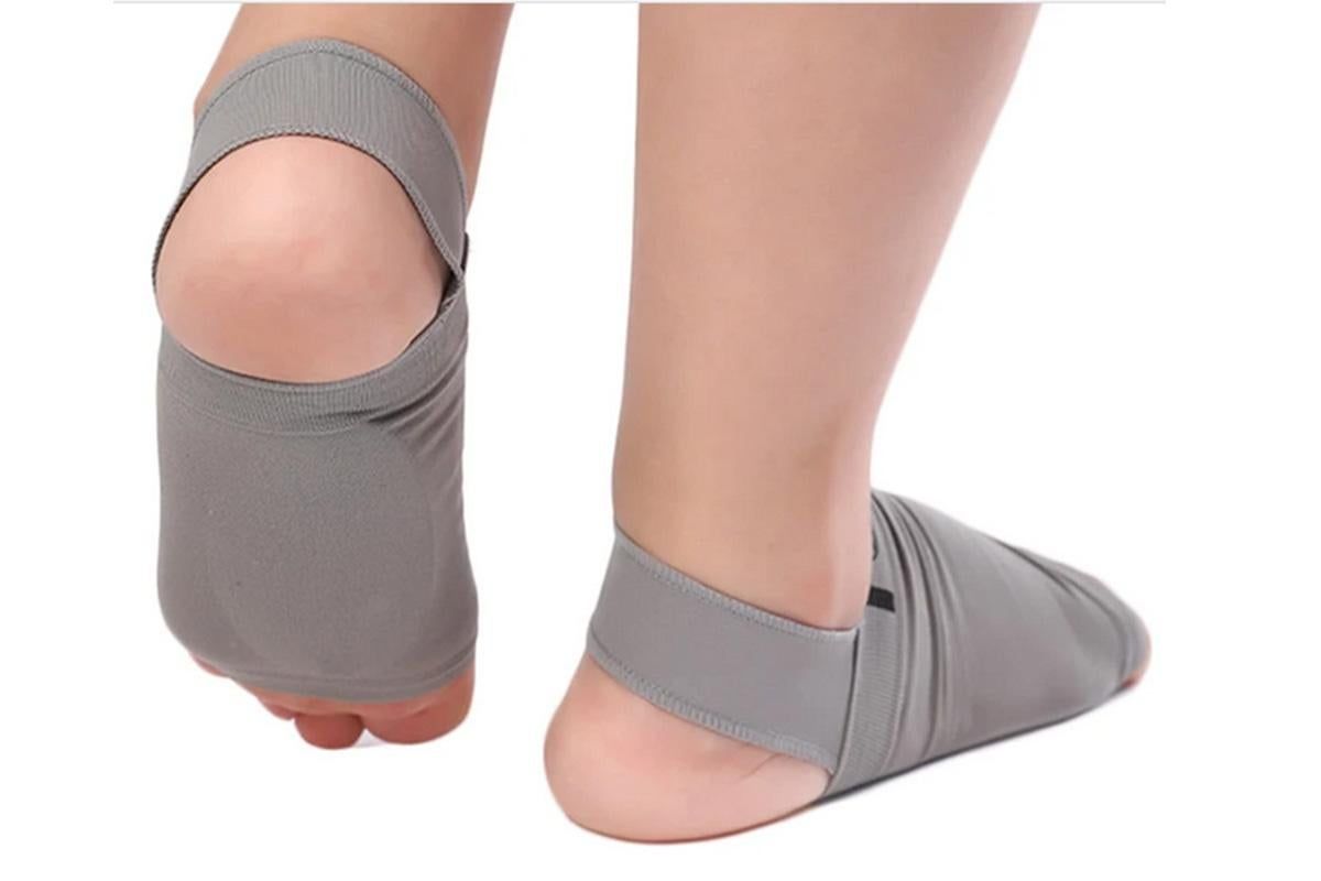 Arch Support Soft Pad Brace Sleeve Ankle Foot Wrap For Feet Flat - Grey - Image 6