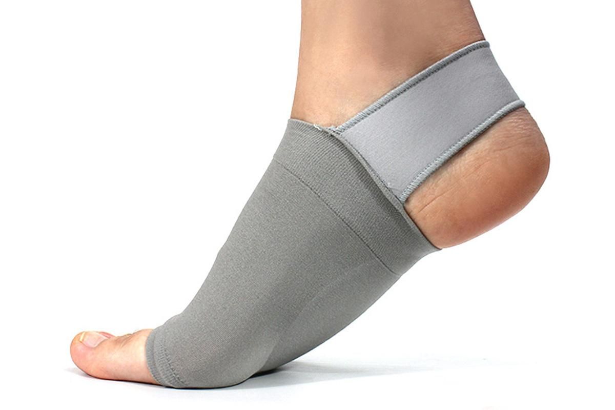 Arch Support Soft Pad Brace Sleeve Ankle Foot Wrap For Feet Flat - Grey - Image 7