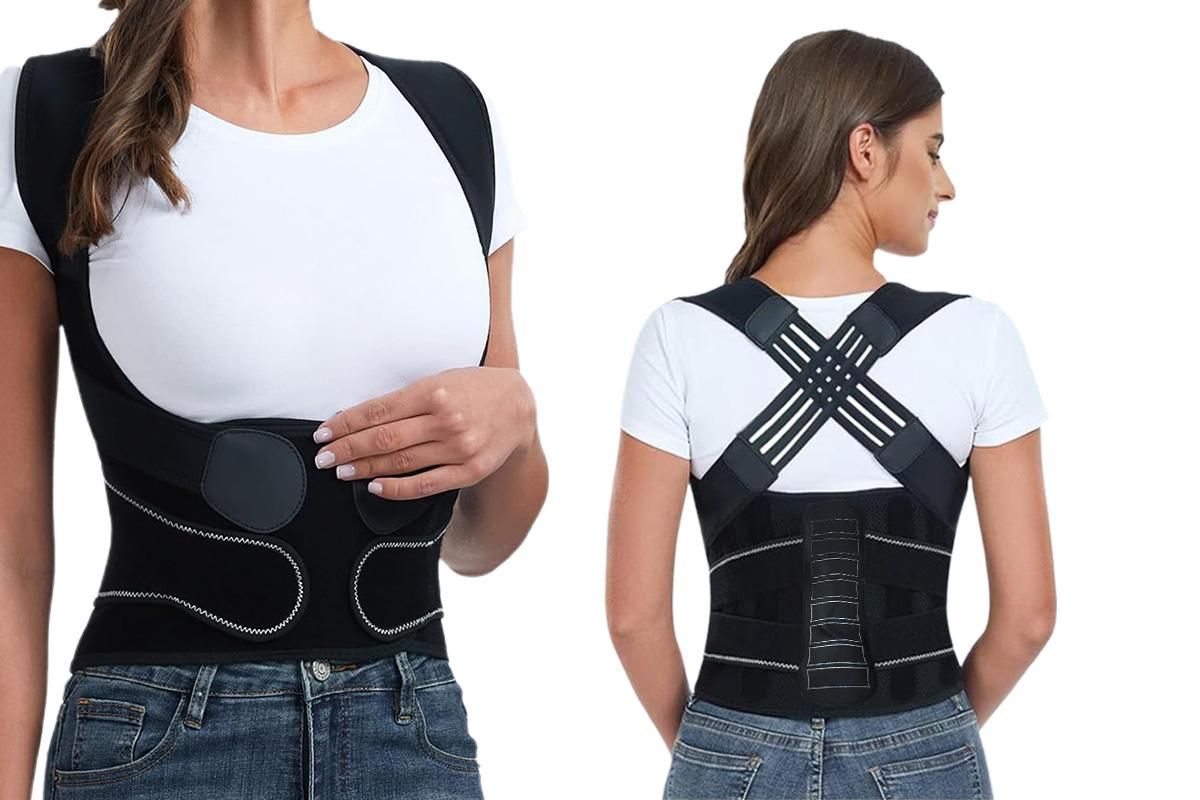 Back Straighter for Lower Back Pain Relief Back Brace Posture Corrector with Spine Vertical Alignment System -L - Image 1
