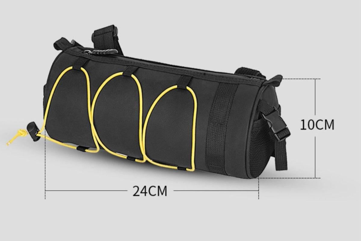Bike Handlebar Bag Front Bike Bags Handlebar Storage Pouch Pack with Shoulder Strap - Yellow - Image 5