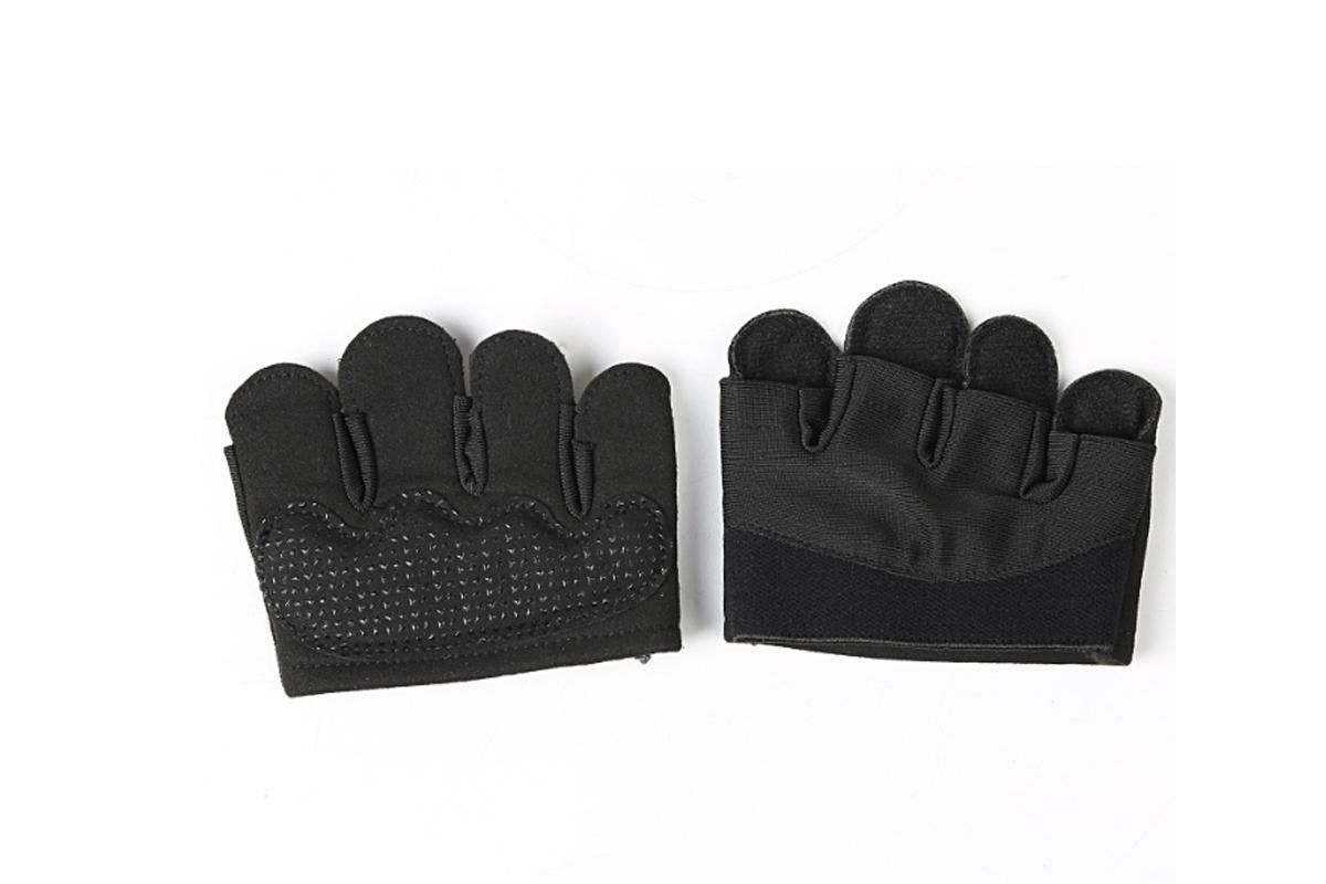 Breathable Workout Gloves Silicone Grip Half-Finger Gym Gloves for Weightlifting & Yoga - Black & XL - Image 5