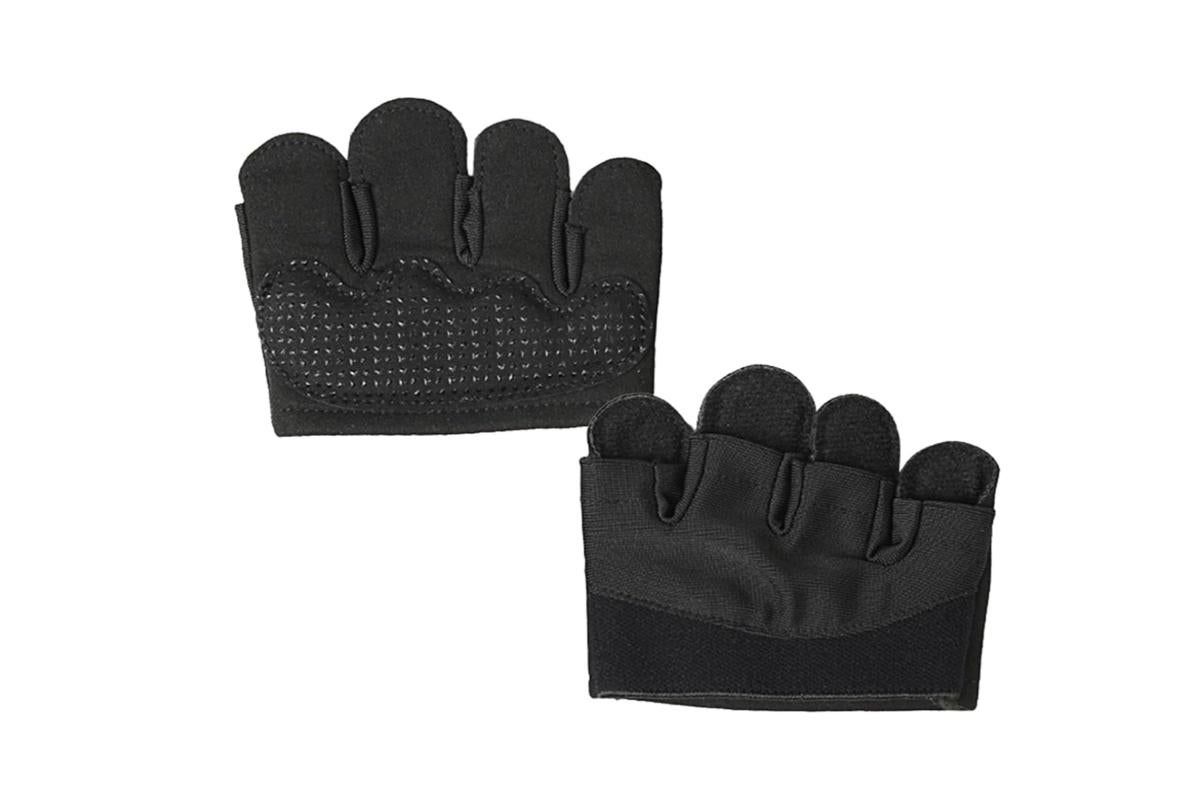 Breathable Workout Gloves Silicone Grip Half-Finger Gym Gloves for Weightlifting & Yoga - Black & M - Image 2