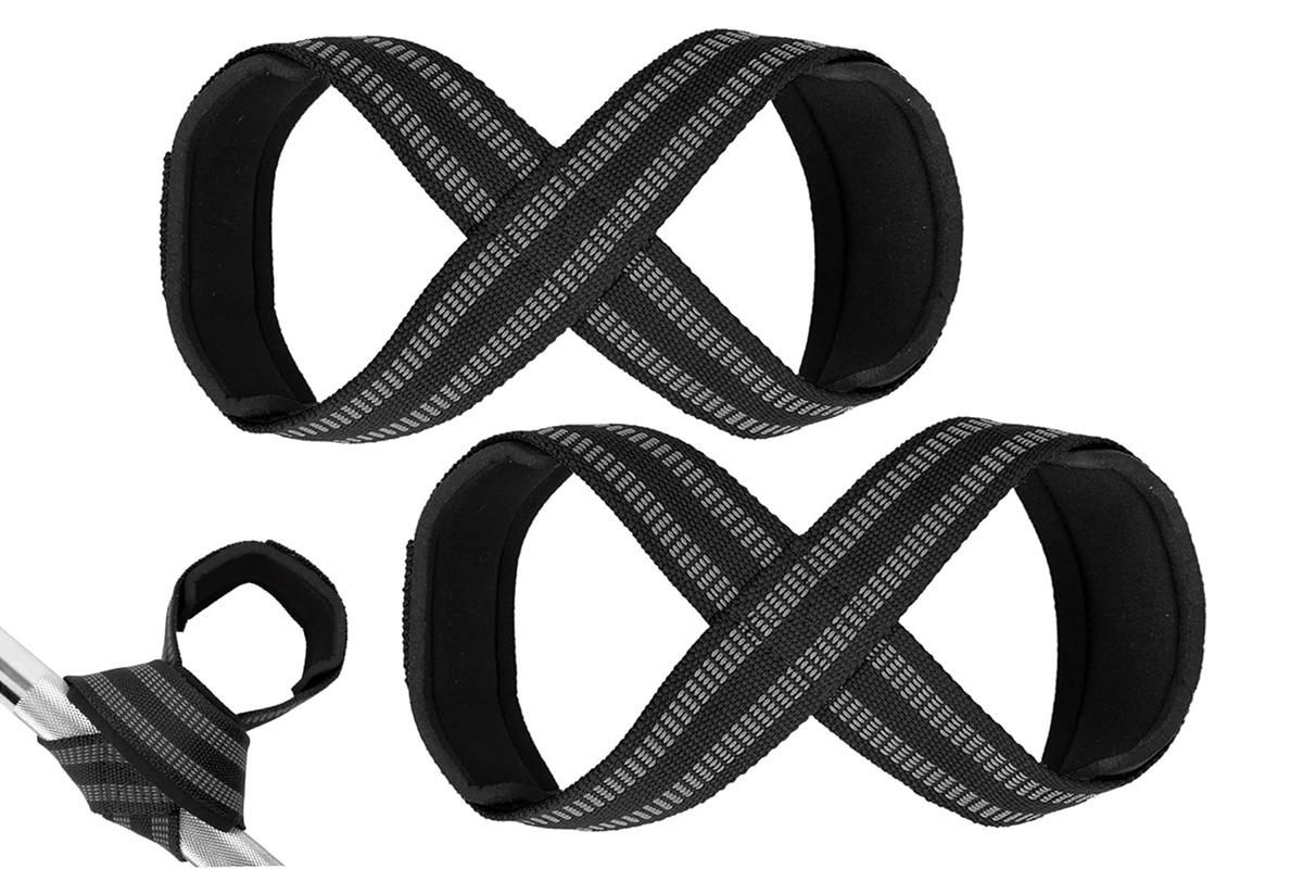 Figure 8 Lifting Straps for Deadlift Weightlifting Prevent Grip Slip Gym Wrist Belt - Image 1