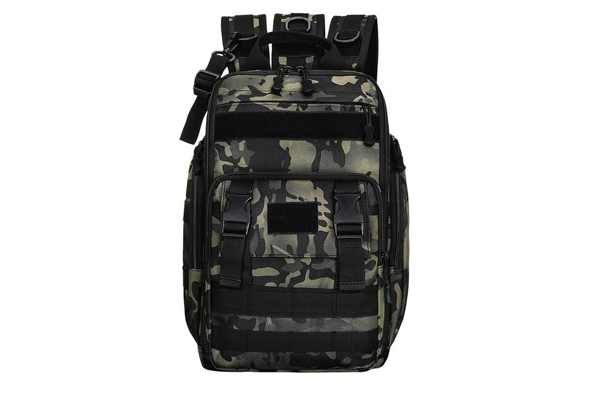 Fishing Tackle Backpack With Rod Holder Outdoor Shoulder Fishing Gear Bags - Green - Image 2