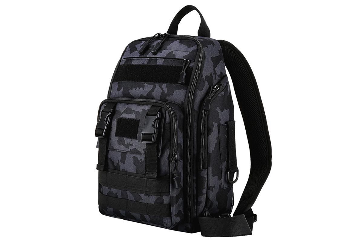 Fishing Tackle Backpack With Rod Holder Outdoor Shoulder Fishing Gear Bags - Deep Blue - Image 1