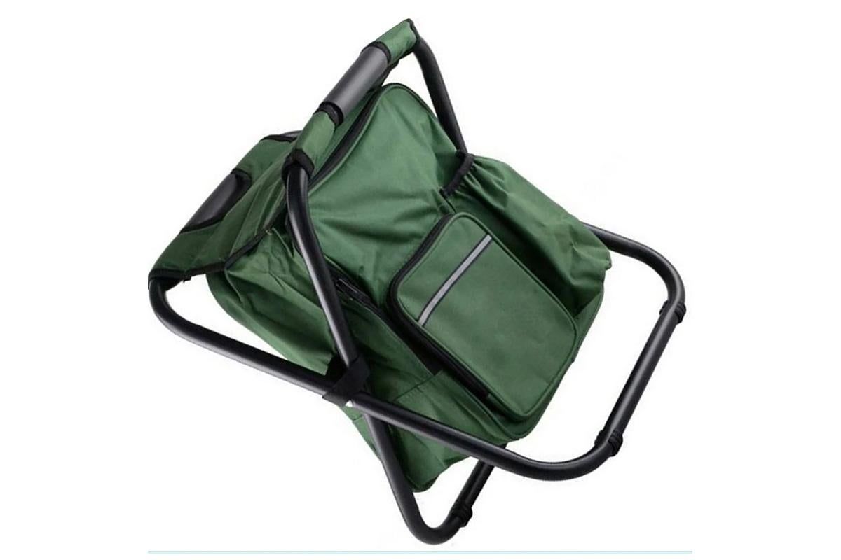 Portable Cooler Stool Multi-Function Folding Fishing Chair - Green - Image 3