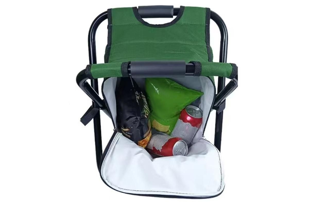 Portable Cooler Stool Multi-Function Folding Fishing Chair - Green - Image 4