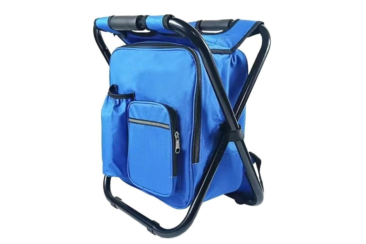 Portable Cooler Stool Multi-Function Folding Fishing Chair - Blue - Image 2