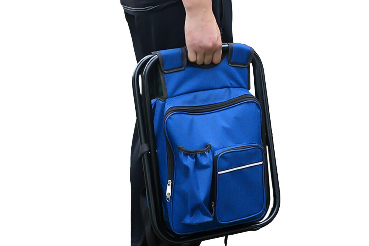 Portable Cooler Stool Multi-Function Folding Fishing Chair - Blue - Image 6