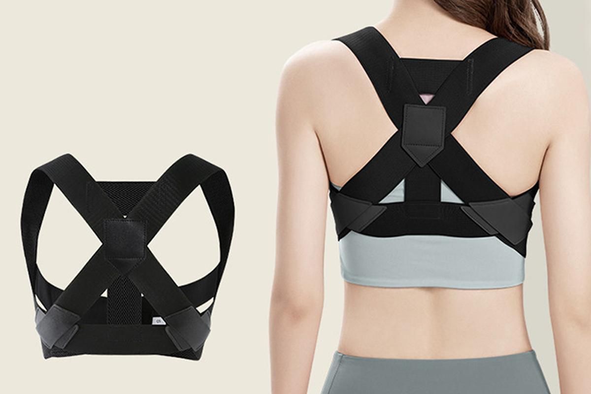 Posture Corrector Clavicle Support Back Straight Shoulders Brace Strap -Pink / S - Image 8