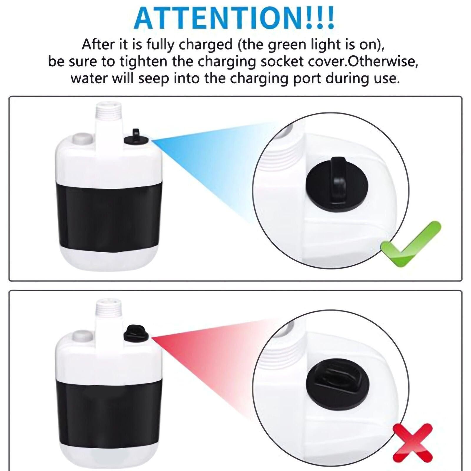 Portable Camping Mobile Shower USB Rechargeable Electric Shower Pump Outdoor - Image 5