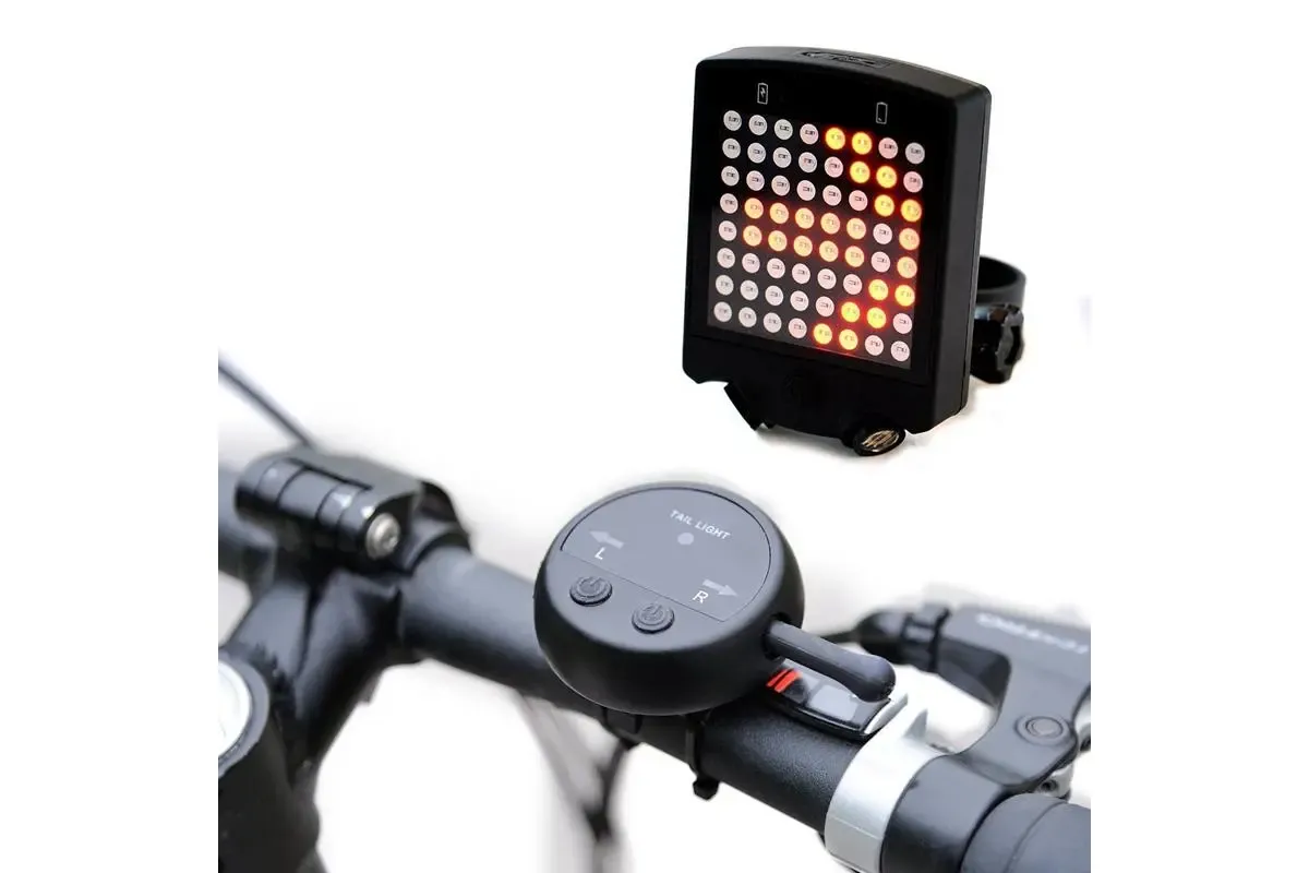 USB Rechargeable Bike Tail Light Smart Bicycle Turn Signal Lights - Image 1