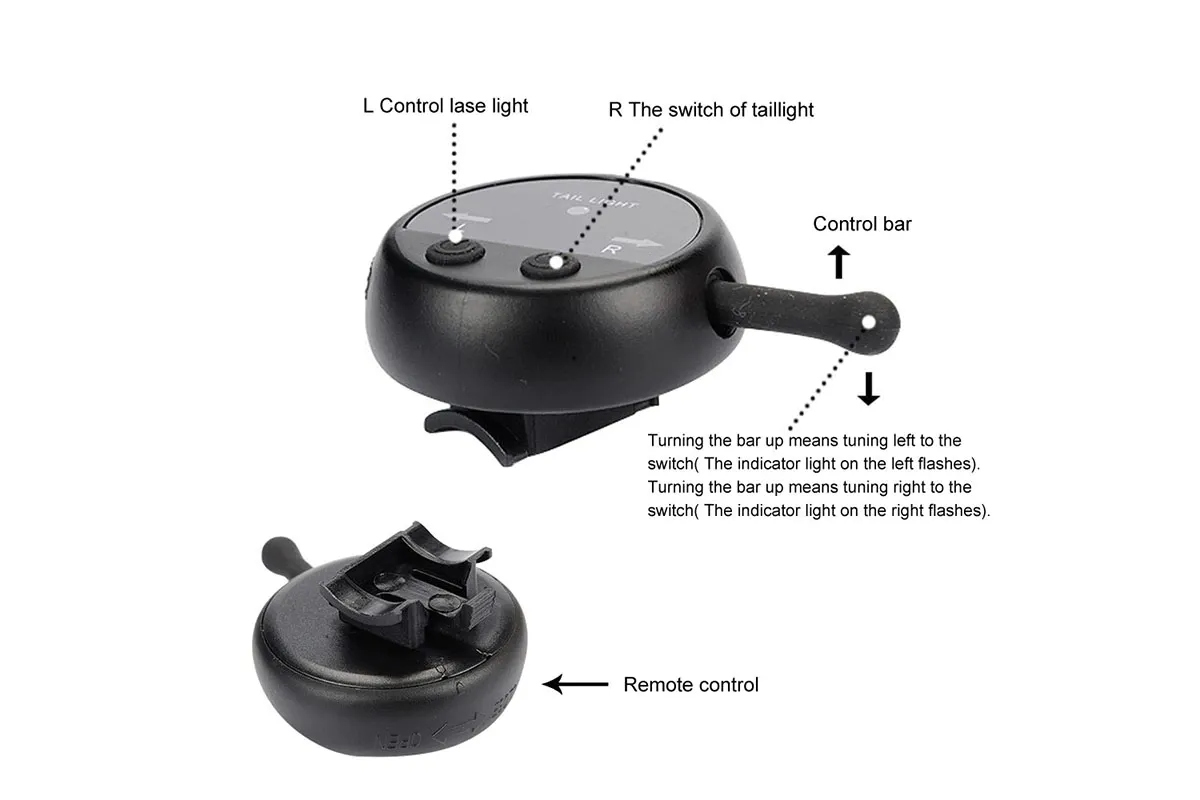 USB Rechargeable Bike Tail Light Smart Bicycle Turn Signal Lights - Image 3