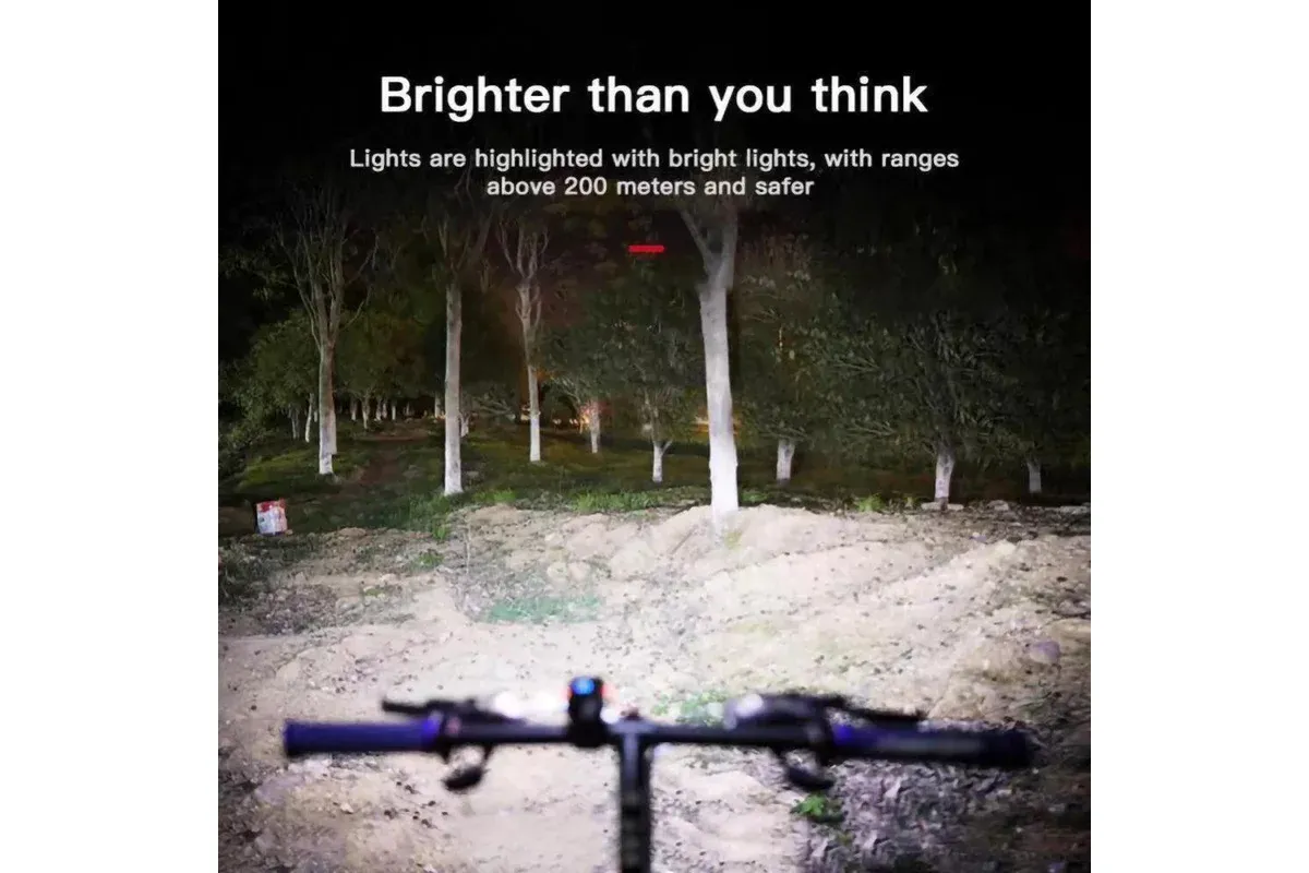 Bike Light Set Rechargeable LED Bicycle Lights Waterproof Headlight Front Rear - Image 2