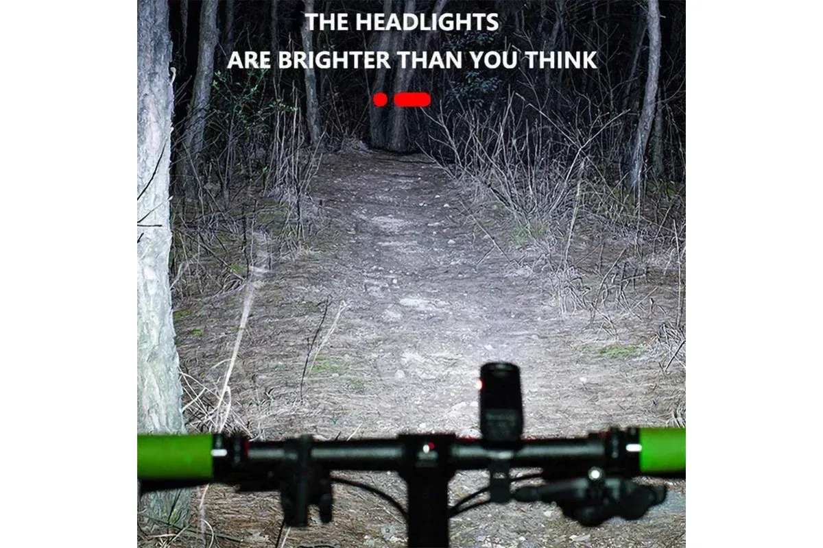 Bike Light Set Rechargeable LED Bicycle Lights Waterproof Headlight Front Rear - Image 3