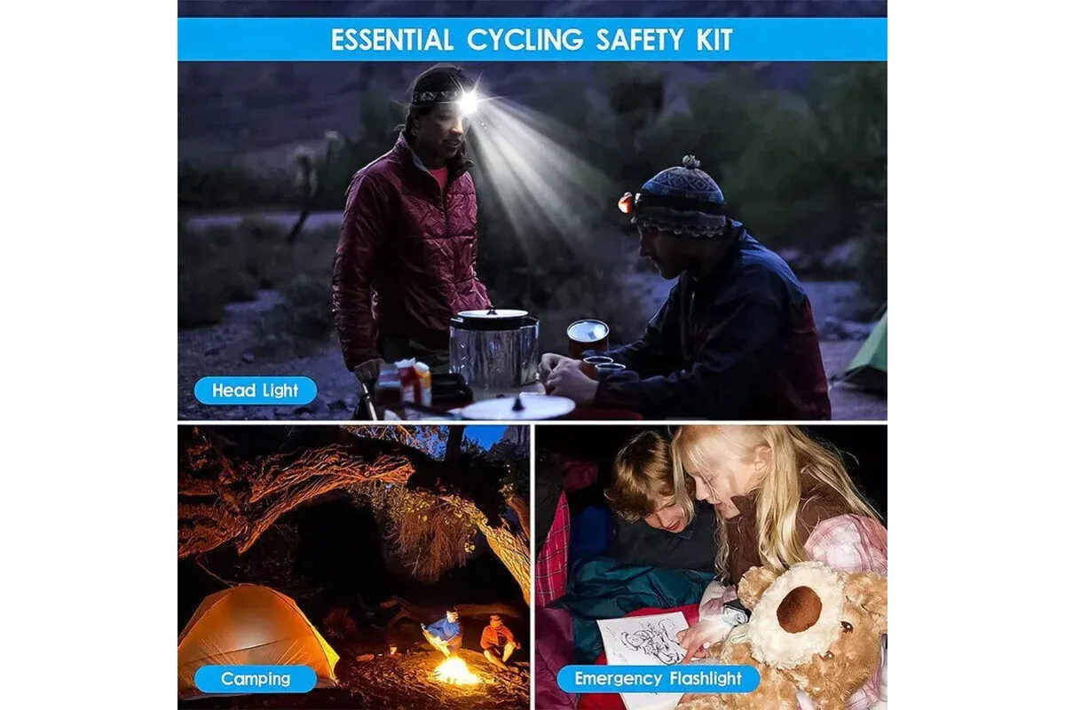 Bike Light Set Rechargeable LED Bicycle Lights Waterproof Headlight Front Rear - Image 5