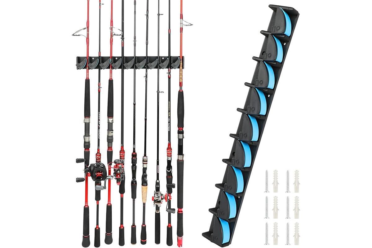 Fishing Pole Holder Holds Up to 9 Rods or Combos for Rods of Diameter 3 to 19mm - Image 1