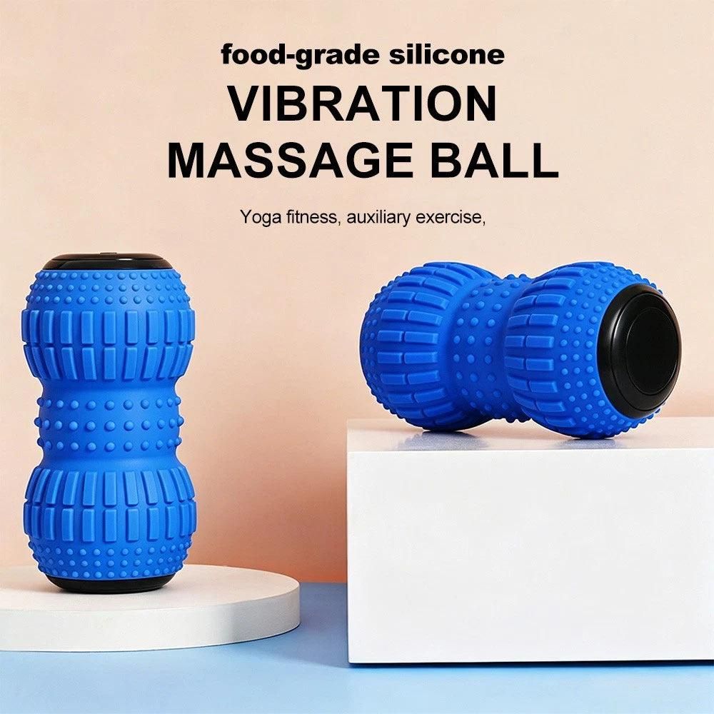 Rechargeable Electric Massage Roller Vibrating Silicone Yoga Ball Muscle Relief - Image 3
