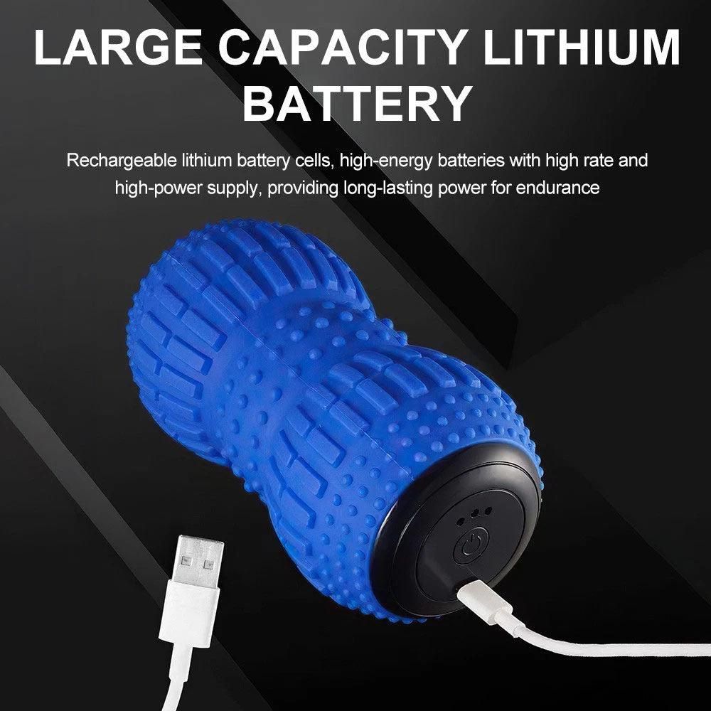 Rechargeable Electric Massage Roller Vibrating Silicone Yoga Ball Muscle Relief - Image 6