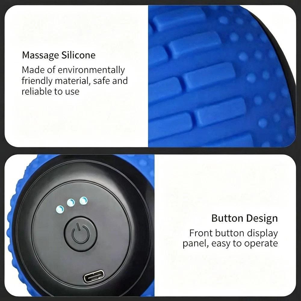 Rechargeable Electric Massage Roller Vibrating Silicone Yoga Ball Muscle Relief - Image 7