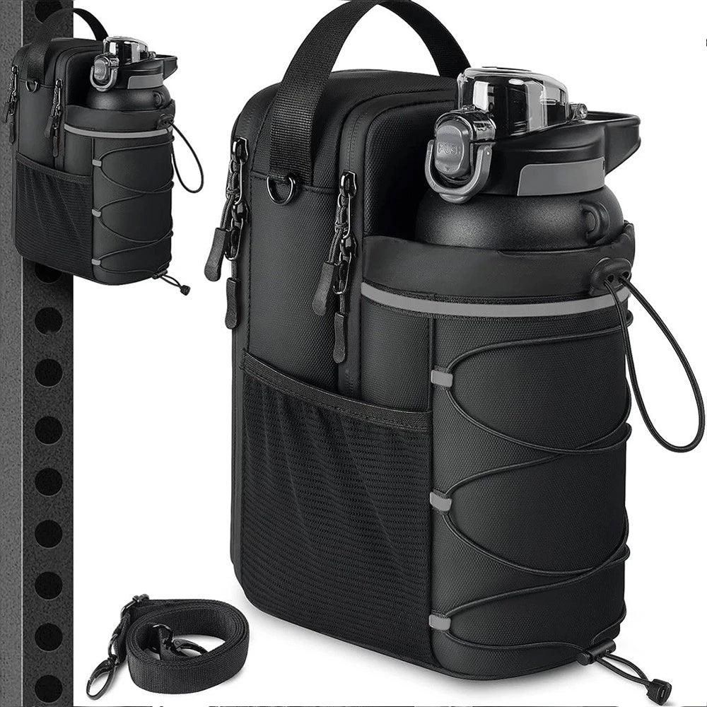 Portable Gym Bag Water Bottle Holder Crossbody Sling Chest Bag Workout - Image 1