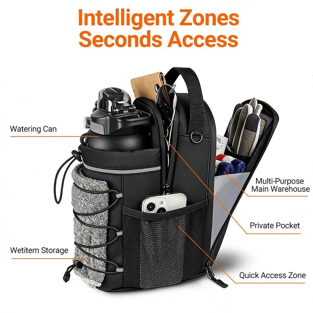 Portable Gym Bag Water Bottle Holder Crossbody Sling Chest Bag Workout - Image 2