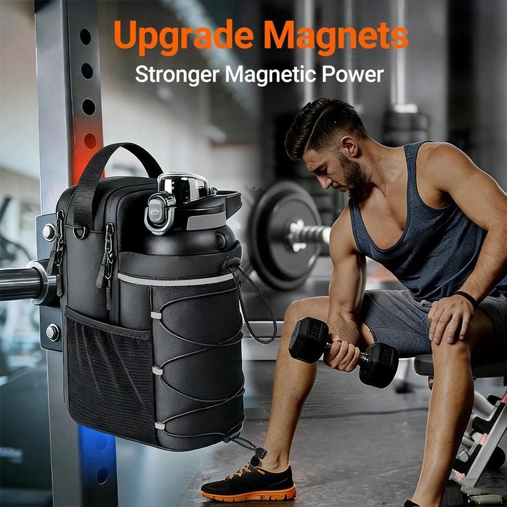 Portable Gym Bag Water Bottle Holder Crossbody Sling Chest Bag Workout - Image 4