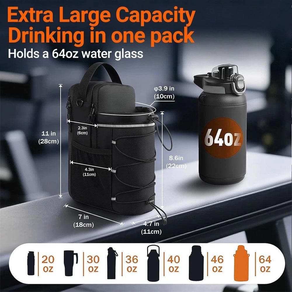 Portable Gym Bag Water Bottle Holder Crossbody Sling Chest Bag Workout - Image 6