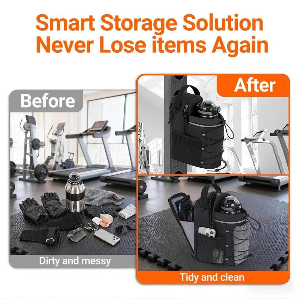 Portable Gym Bag Water Bottle Holder Crossbody Sling Chest Bag Workout - Image 7