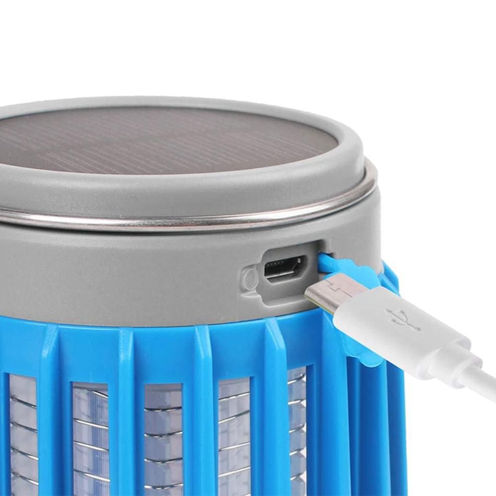 2pcs Solar and USB Mosquito Killer Camp Lamp Flashlight -Blue - Image 6