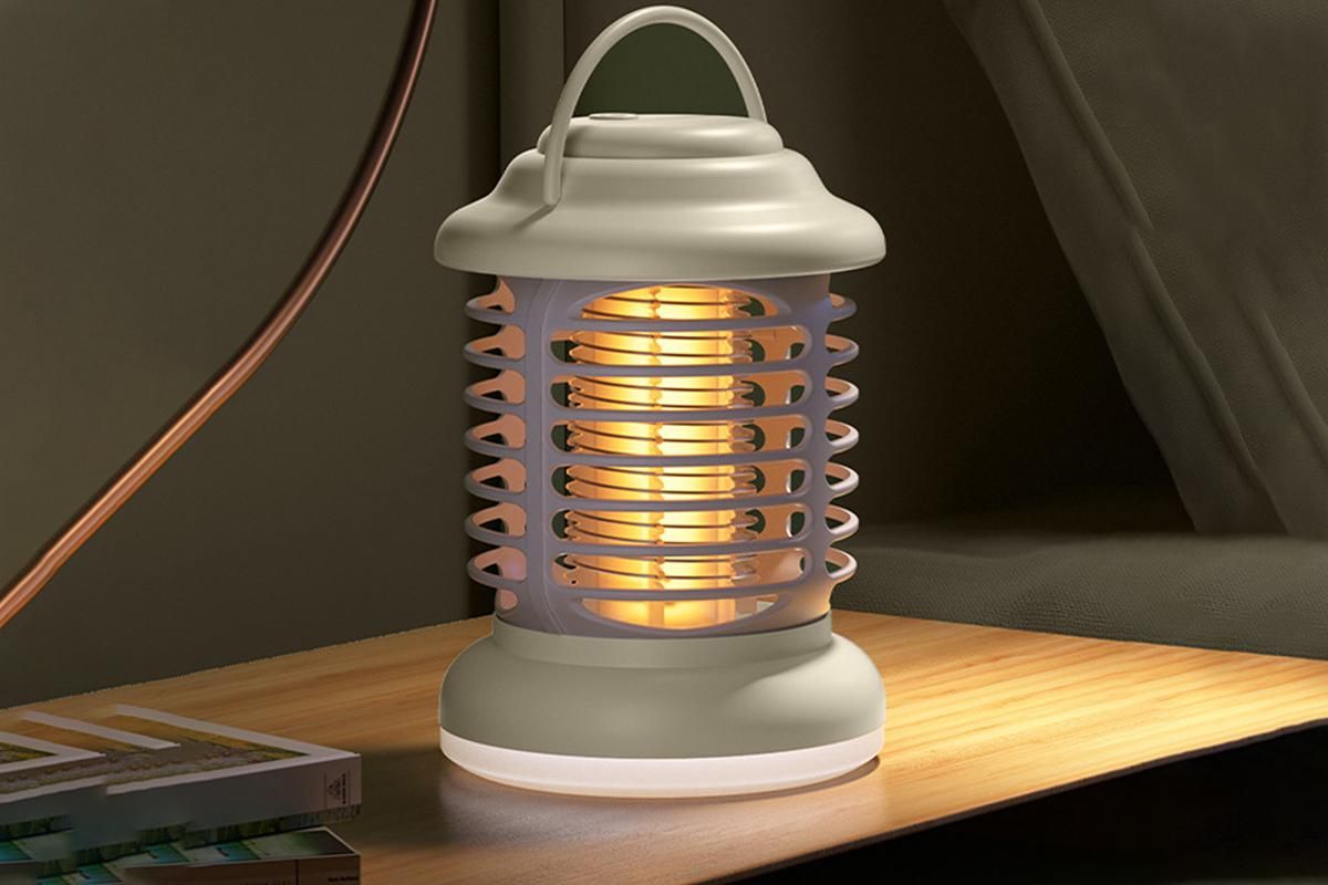 Portable Electric Mosquito Zapper Killer Lamp Trap for Indoor and Outdoor -Grey - Image 4