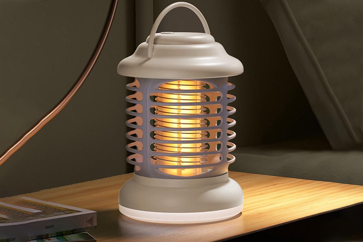 Portable Electric Mosquito Zapper Killer Lamp Trap for Indoor and Outdoor -khaki - Image 4