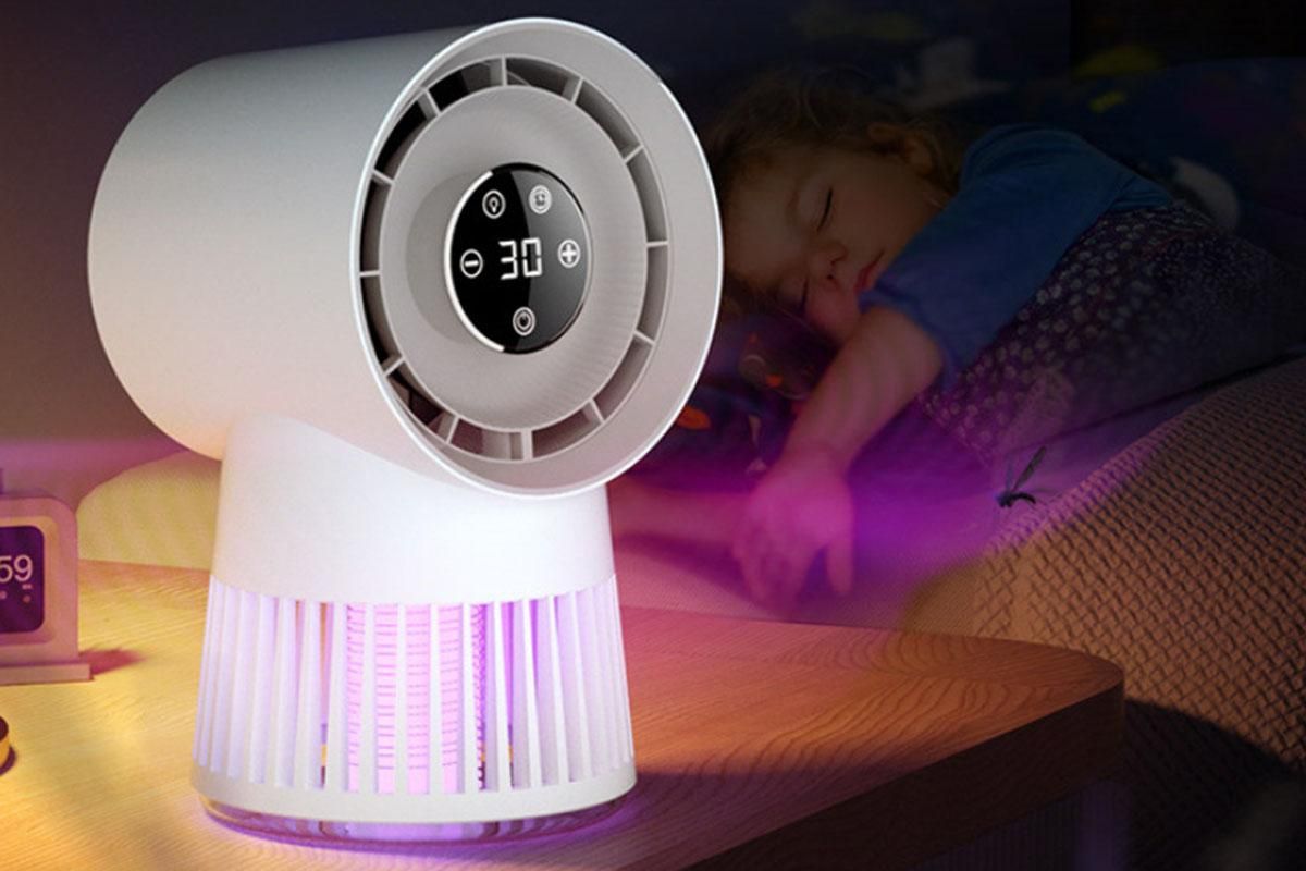 2 in 1 Electric Mosquito Lamp Fan Portable Mosquito Lamp Bug Zapper Desk Fan Bladeless - Image 2
