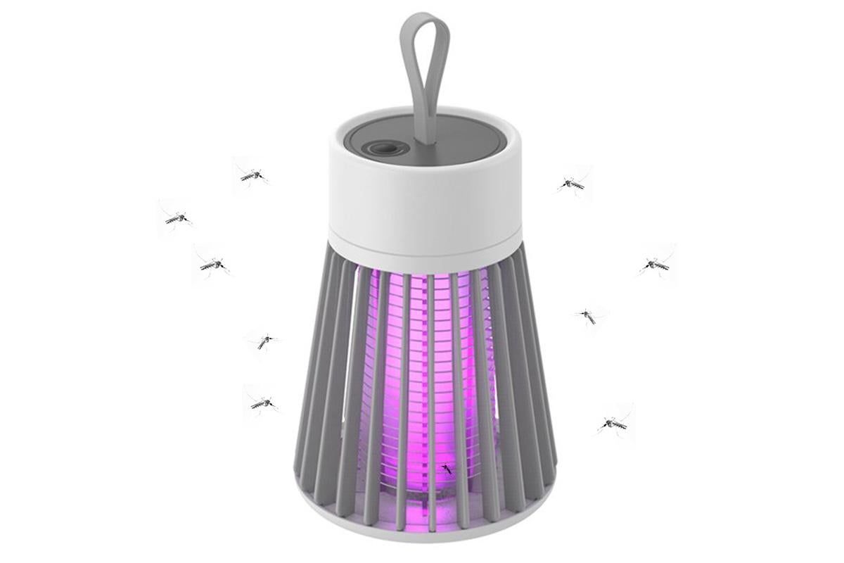 Electric Mosquito Killer Lamp Fly Traps Insect Bug Zapper For Outdoor Indoor - Grey - Image 1
